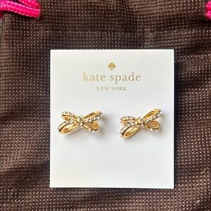 Kate Spade Kids Gold Bow Earrings
